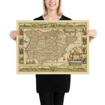 Old Camino de Santiago Route Map by The Unique Maps Co & Jansson: Spain, Portugal, Pyrenees, Camino Francés