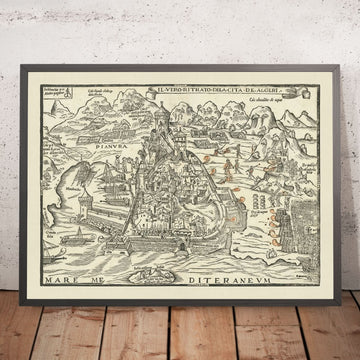 Ancienne carte militaire du siège d&