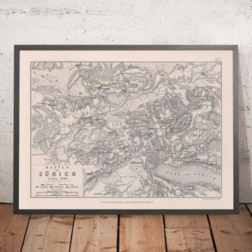 Bataille de Zurich par AK Johnston, 1799 : Forces françaises contre forces autrichiennes, Guerre révolutionnaire 