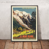 Mont Blanc Reiseplakat: Le Mont-Blanc von François Cachoud, 1906 