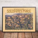 Dolomiten-Reiseposter: Les Nouvelles Routes de Montagne von Gustav Jahn, 1907 