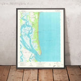 Old Map of Amelia Island, Florida, 1958 by USGS – Fernandina Beach & Fort Clinch State Park