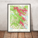 Old Map of Mill Valley, California by USGS, 1954 – San Rafael, Mount Tamalpais & Sausalito