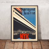 Póster de viaje Around the World de George Hemming, 1932 