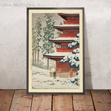 Saishoin-Tempel im Schnee von Hasui Kawase, 1936 