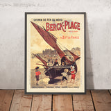 Affiche de voyage Berck-Plage : Chemin de fer du Nord par Louis Tauzin, 1905 