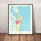 Old Map of Fernandina Beach, Florida by USGS, 1958 – Amelia Island, Fort Clinch & St. Marys River