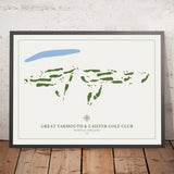 Great Yarmouth & Caister Golf Club: Modern Golf Course Map