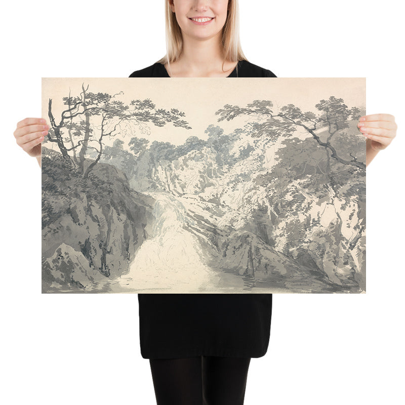 Landschaft mit Wasserfall von Turner, 1796 