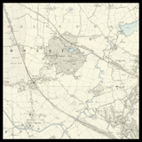 Carte ancienne personnalisée de Wembley 