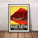 Bernese Oberland, Switzerland Travel Poster: Niesen. Bahn 2367m