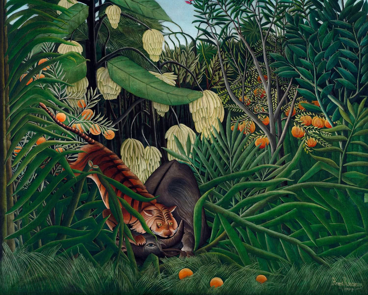 Pelea entre un tigre y un búfalo de Henri Rousseau, 1908