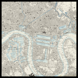 Personalisierte alte Karte von Canary Wharf 