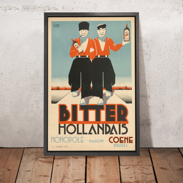 A framed image of Bitter Hollandais Vintage Advertising Poster by L. Burghgraeve, 1932