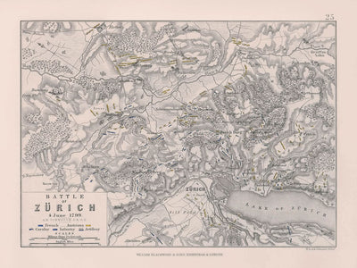 Bataille de Zurich par AK Johnston, 1799