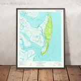 Old Map of Jekyll Island, Georgia by USGS, 1957 – St. Simons Sound, Jekyll Sound & Atlantic Ocean