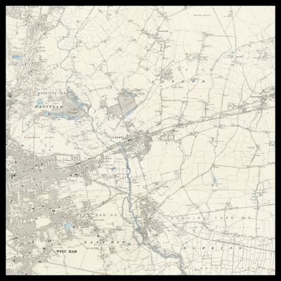 An old Ordnance Survey map of Borough of Redbridge