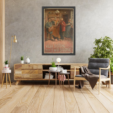 A framed image of ’t Wit Stoopke Vintage Drinks Advertising Poster by Ernest Godfrinon, 1907