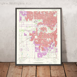 Old Map of Oklahoma City, Oklahoma by USGS, 1956 – Norman, Moore & Lake Draper
