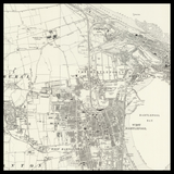 Mapa antiguo personalizado de Hartlepool 