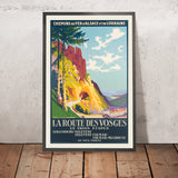 Vosges Travel Poster: La route des Vosges en trois étapes by Julien Lacaze