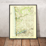 Old Map of Holland, Michigan by USGS, 1932 – Lake Michigan, Lake Macatawa & Saugatuck
