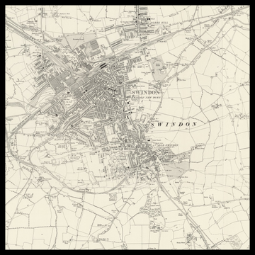 An old Ordnance Survey map of Swindon