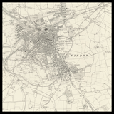 Personalisierte alte Karte von Swindon 