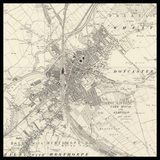 Carte ancienne personnalisée de Doncaster 
