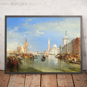 A framed image of Venice – The Dogana and San Giorgio Maggiore by Turner, 1834