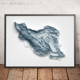 Topografische 3D-Reliefkarte von Iran 