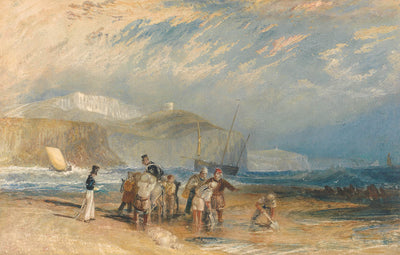 Folkestone Harbour and Coast by Turner, 1829