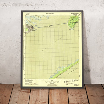 Old Map of Apalachicola, Florida by USGS, 1943 – Eastpoint, St. George Island & Apalachicola Bay