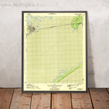 Old Map of Apalachicola, Florida by USGS, 1943 – Eastpoint, St. George Island & Apalachicola Bay