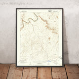 Old Map of Page, Arizona by USGS, 1954 – Glen Canyon, Lake Powell & Colorado River