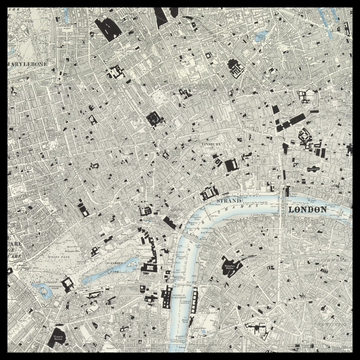 Eine alte Ordnance-Survey-Karte von Covent Garden