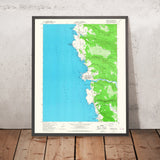 Old Map of Mendocino, California by USGS, 1960 – Fort Bragg, Mendocino Bay & Big River