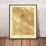 Old Map of Calistoga, California by USGS, 1945 – Napa River, Mount St. Helena & Old Faithful Geyser