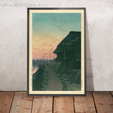 Sonnenuntergang bei Morigaseki von Hasui Kawase, 1935 