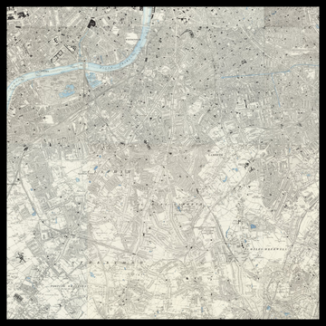 Un antiguo mapa del Ordnance Survey del municipio de Lambeth