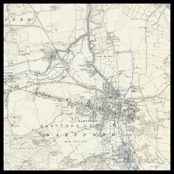 Eine alte Ordnance-Survey-Karte von Dartford