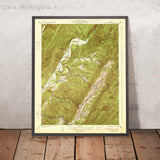 Old Map of Warm Springs, Virginia by USGS, 1933 – Hot Springs, Millboro & Bath County