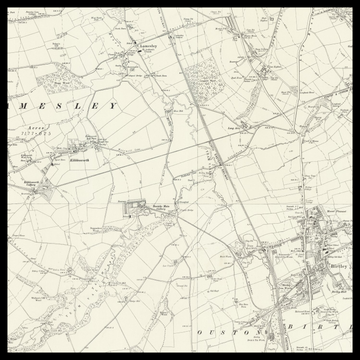 Eine alte Ordnance Survey-Karte von Washington