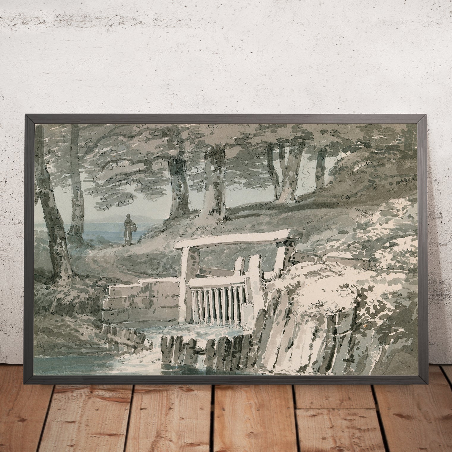 Sluice Gate, Netley Abbey, Hampshire by Turner 1794 – The Unique Maps Co.