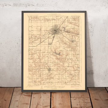 Old Map of Galesburg, Illinois by USGS, 1927 – Knoxville, Abingdon & Lake Storey