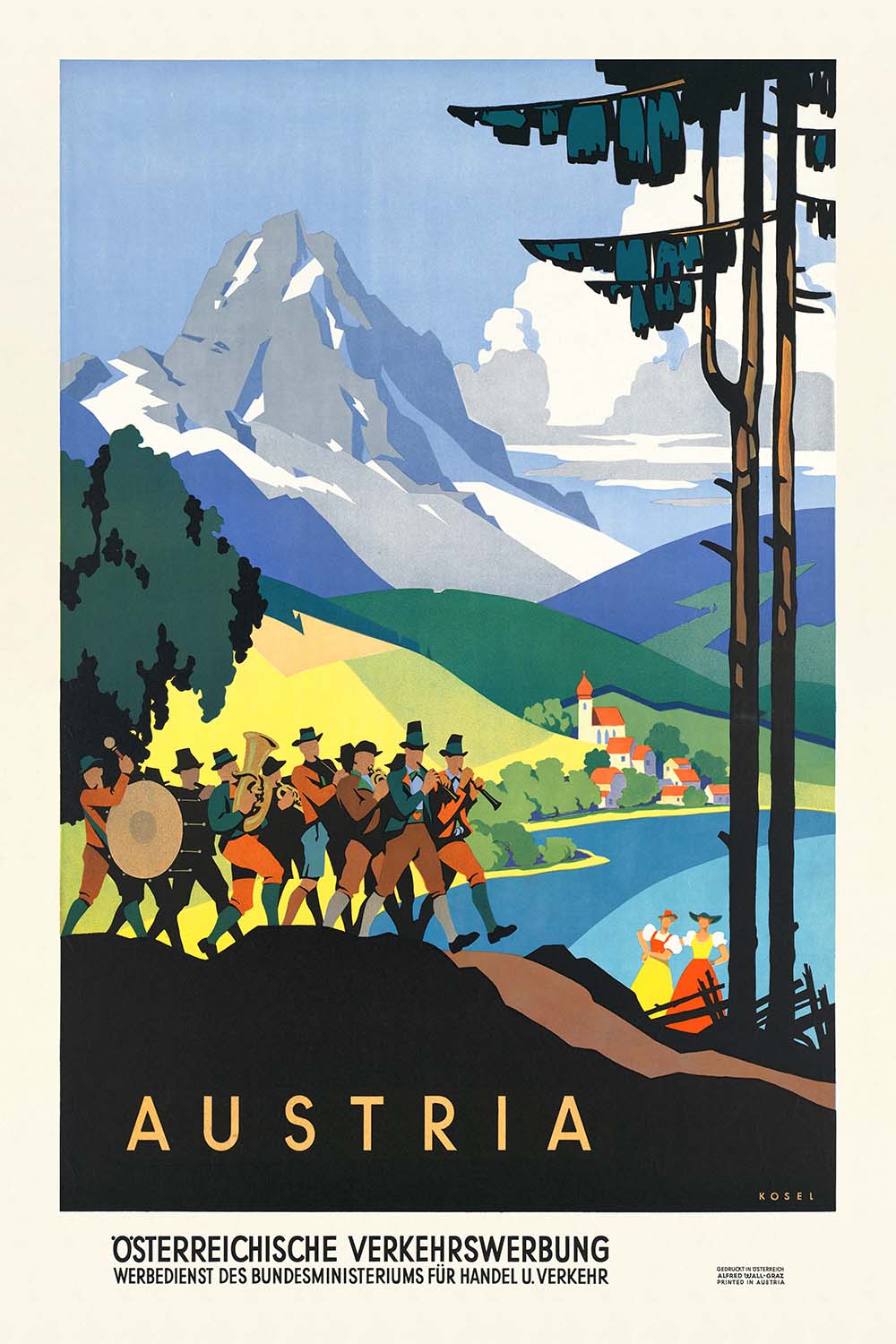 Mid-Century Austria Travel Poster