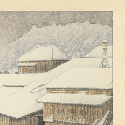 Neige du soir à Ishinomaki par Hasui Kawase, 1935 