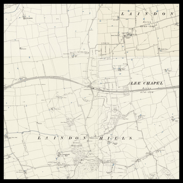Eine alte Ordnance-Survey-Karte von Thundersley & South Benfleet