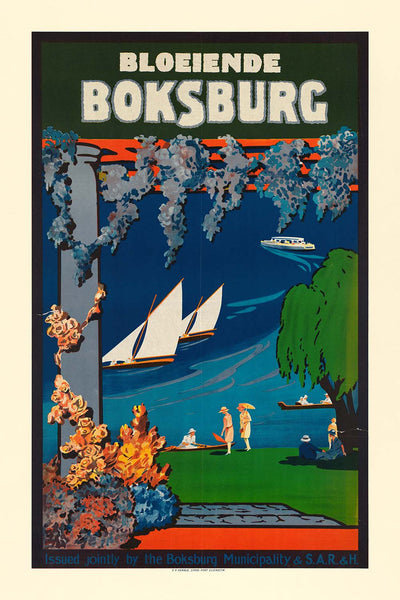 Vintage South African Boksburg Travel Poster