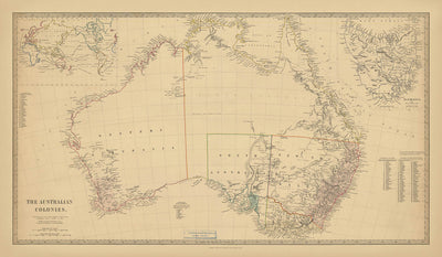 Rare Large Colonial Map of Australia by Stanford, 1859: Large NSW, Tasmania